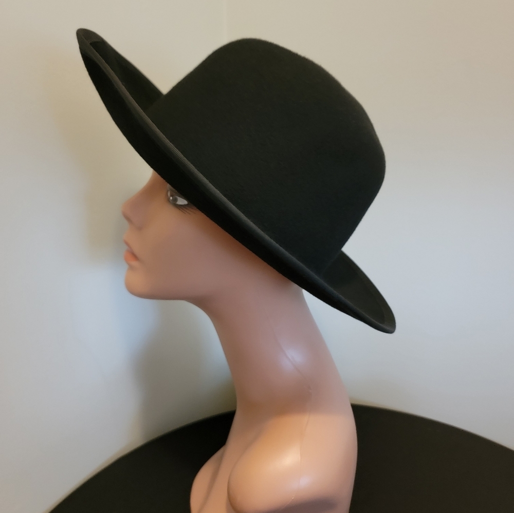 J. Crew 100% Wool Fedora Black Size XL 23" - Picture 4 of 13